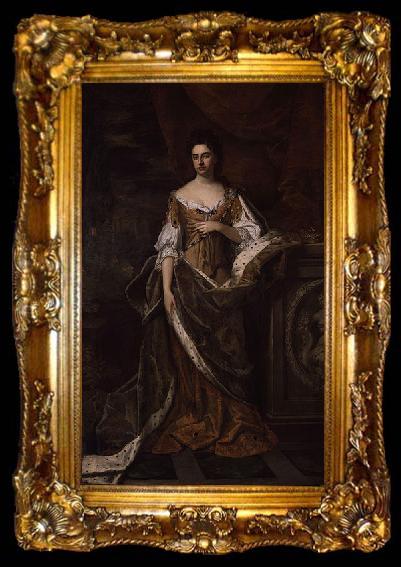 framed  Sir Godfrey Kneller Queen Anne, ta009-2